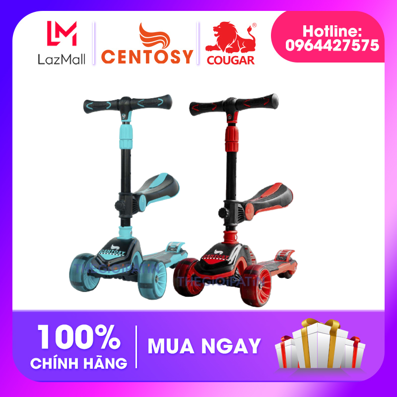 Xe Scooter Centosy S6, bánh xe có đèn phát sáng, tải trọng lên đến 60kg