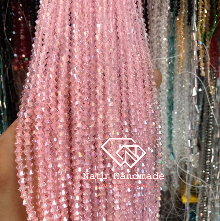 Nguyên liệu làm hoa cài áo - Pha lê thoi 4mm cao cấp - phale