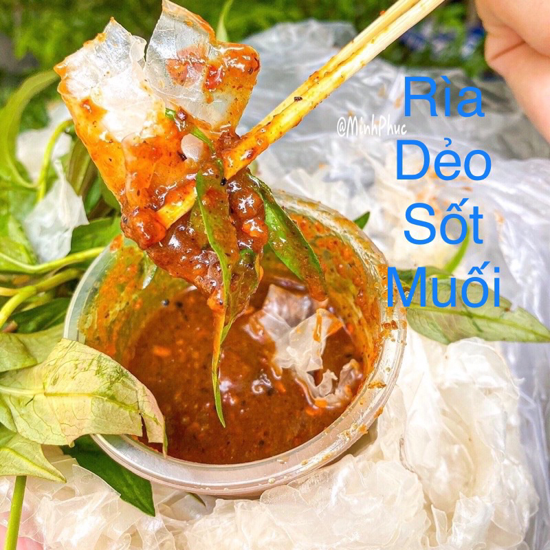 Bịch bánh tráng rìa dẻo phơi sương chấm sốt muối siêu caʏ