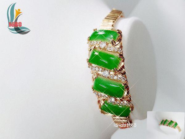 LẮC TAY ĐÍNH ĐÁ CẨM THẠCH MẠ VÀNG 18K