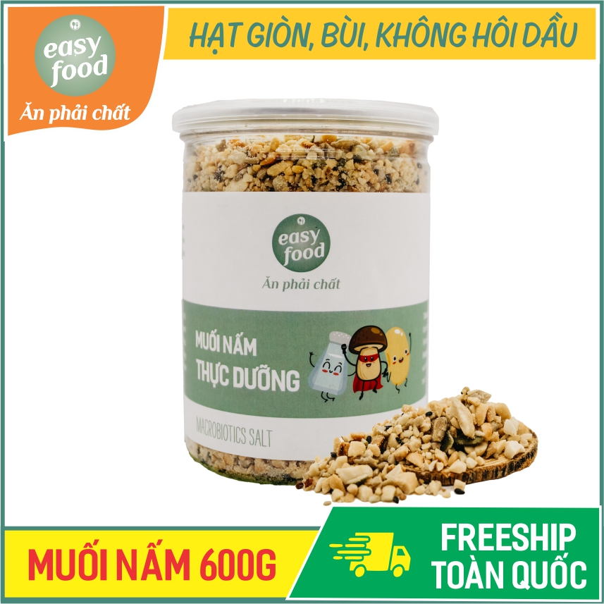 [HÀNG CAO CẤP] Muối nấm thực dưỡng 600gr - được làm từ muối hồng Himalaya, hạnh nhân Mỹ, óc chó đỏ Mỹ, macca Úc,...