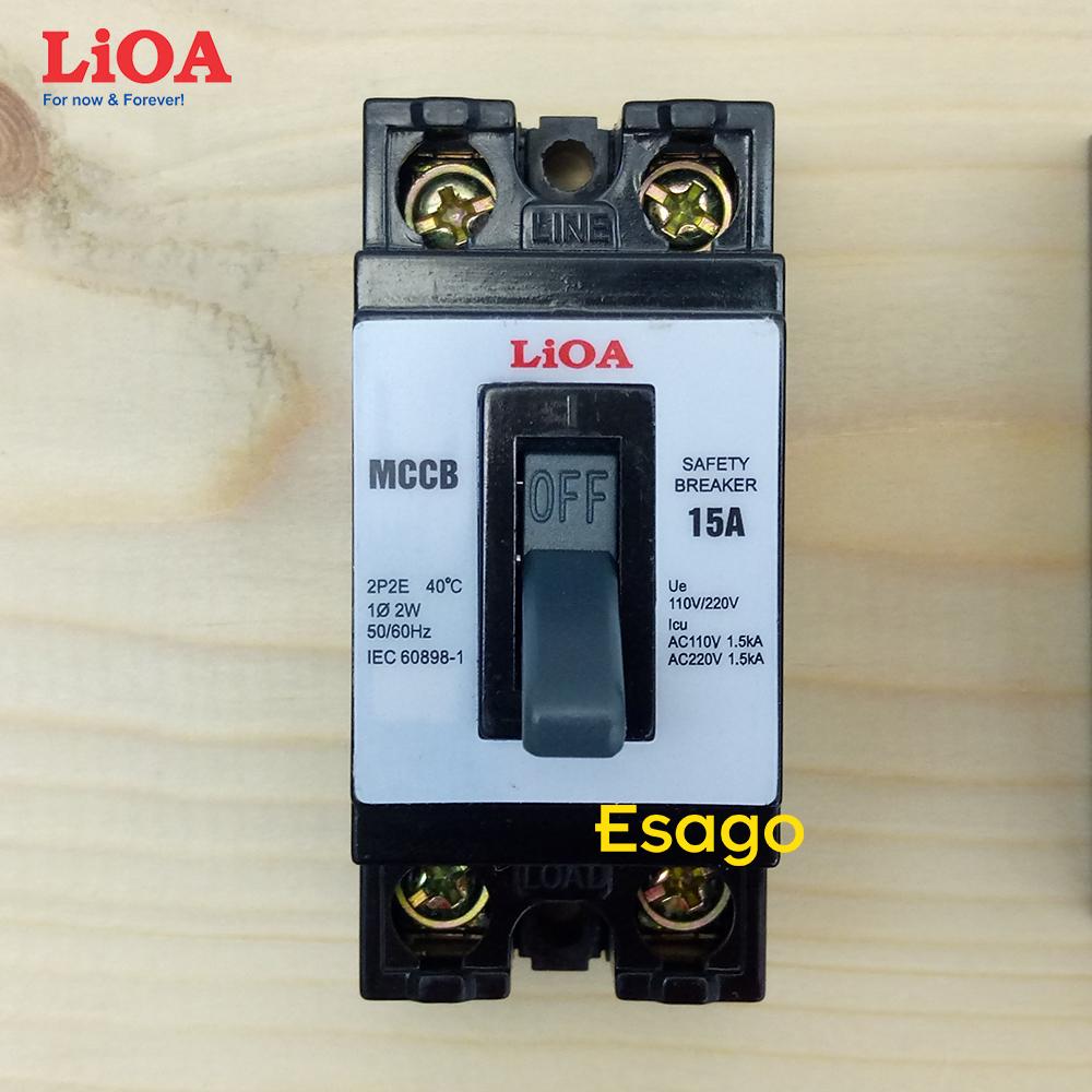 [HCM][15A] Cầu dao tự động an toàn (APTOMAT) LiOA 15A loại 2 cực 2 tiếp điểm