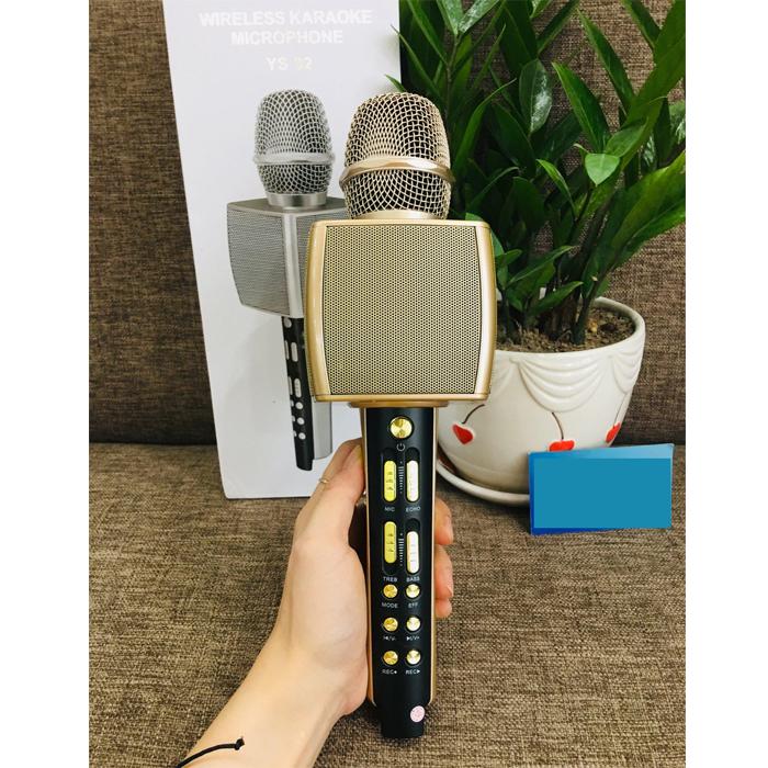 Micro Karaoke Bluetooth, Mic Hát Không Dây Cao Cấp, Micro Kèm Loa Bluetooth YS-92, Âm Thanh Tuyệt Vời Không Có Đối Thủ, Chống Hú, Chống Rè, Mic Livetream Thu Âm Karaoke Di Động Kiêm Loa Trợ Giảng, Bh 12 Tháng .