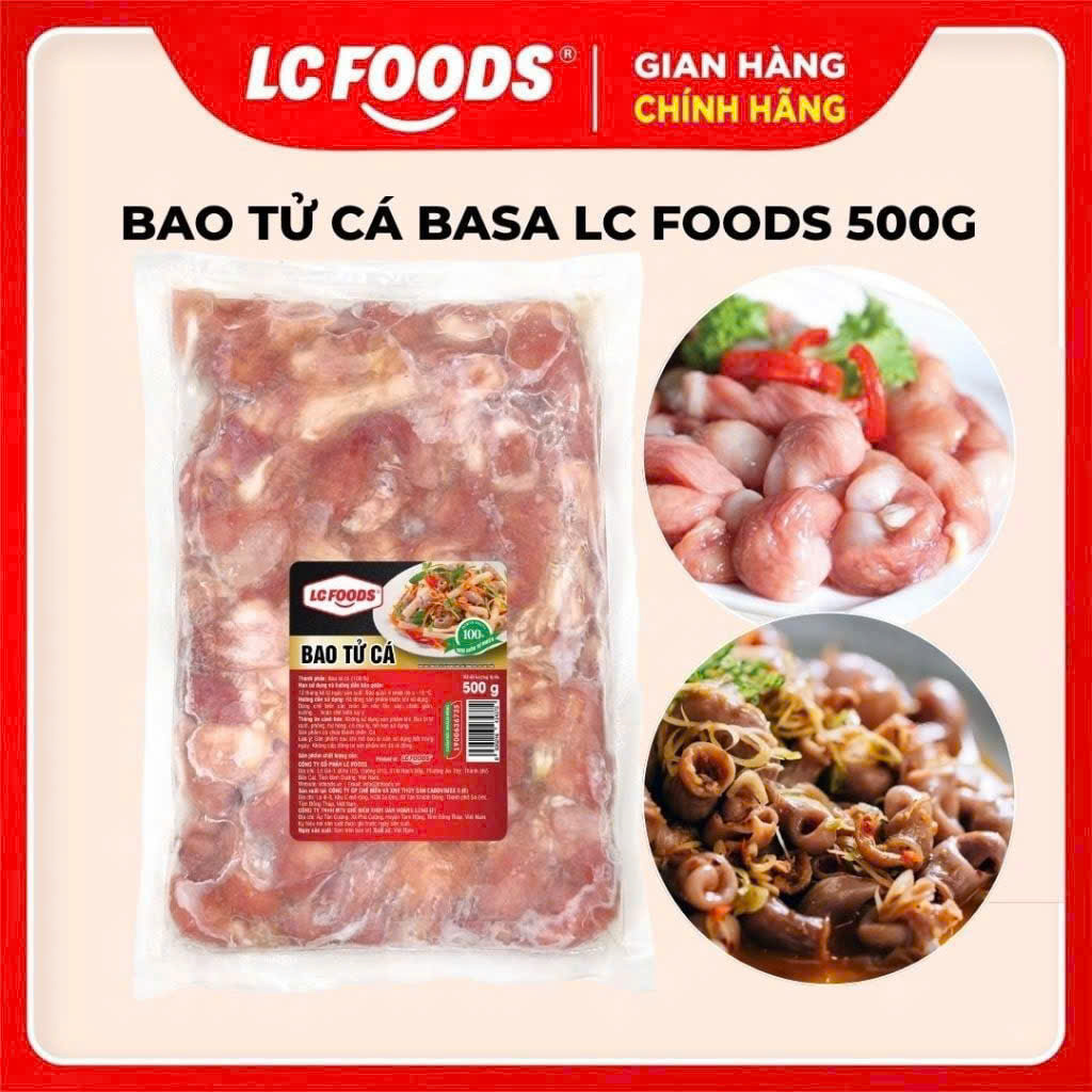 Bao tử cá BASA LC food bịch 500gr ( hỏa tốc TPHCM )