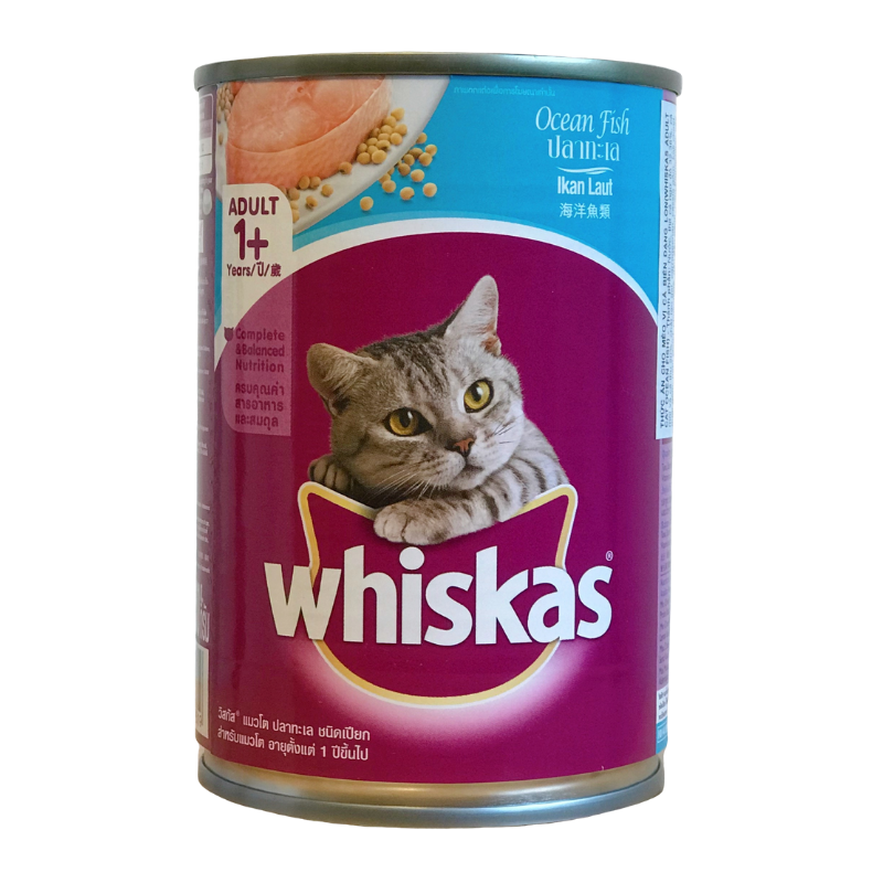 Thức ăn mèo Pate Whiskas lon cá biển 400gram