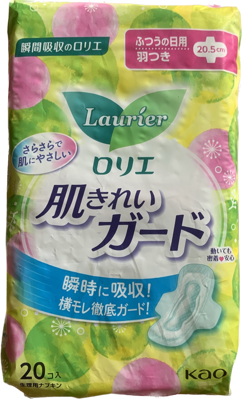 BĂNG VỆ SINH LAURIER NHẬT BẢN , 1 bịch 20 miếng có cánh