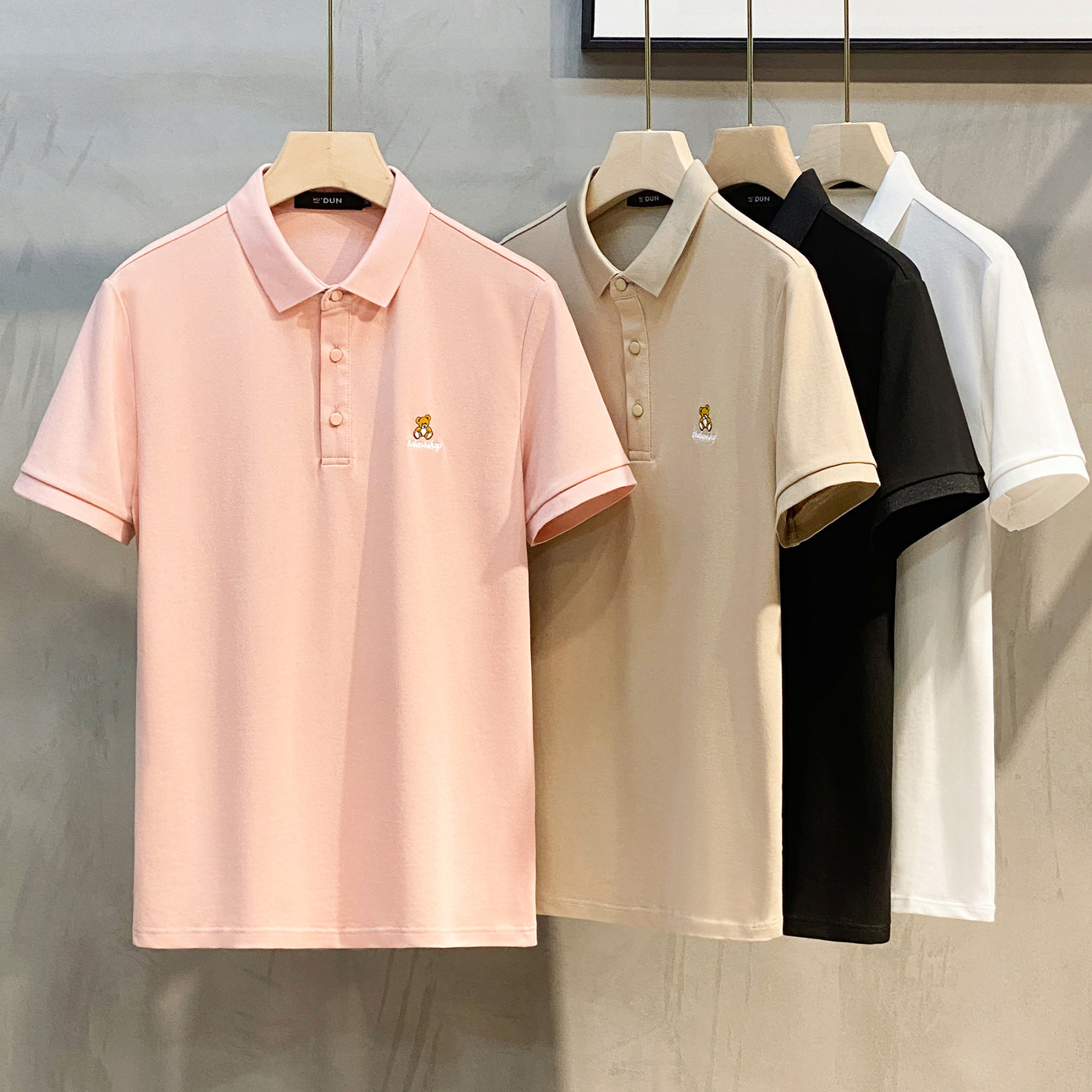 Áo thun nam cotton cao cấp thun cổ trụ DIORR chuẩn đẹp vải dày mềm mịn họa tiết bắt mắt thấm hút mồ hôi tốt thoáng mát như hình