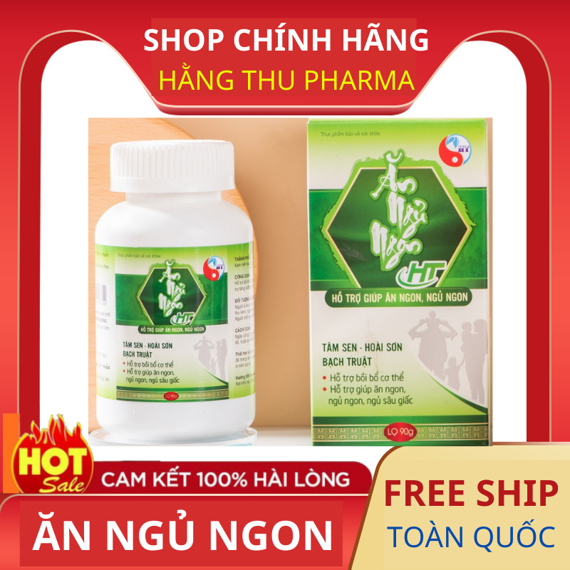 Ăn ngủ ngon hằng thu hỗ trợ giúp ăn ngon ngủ ngon tăng cường hệ miễn dịch cho cơ thể lọ 90g - phụ khoa hằng thu pharma