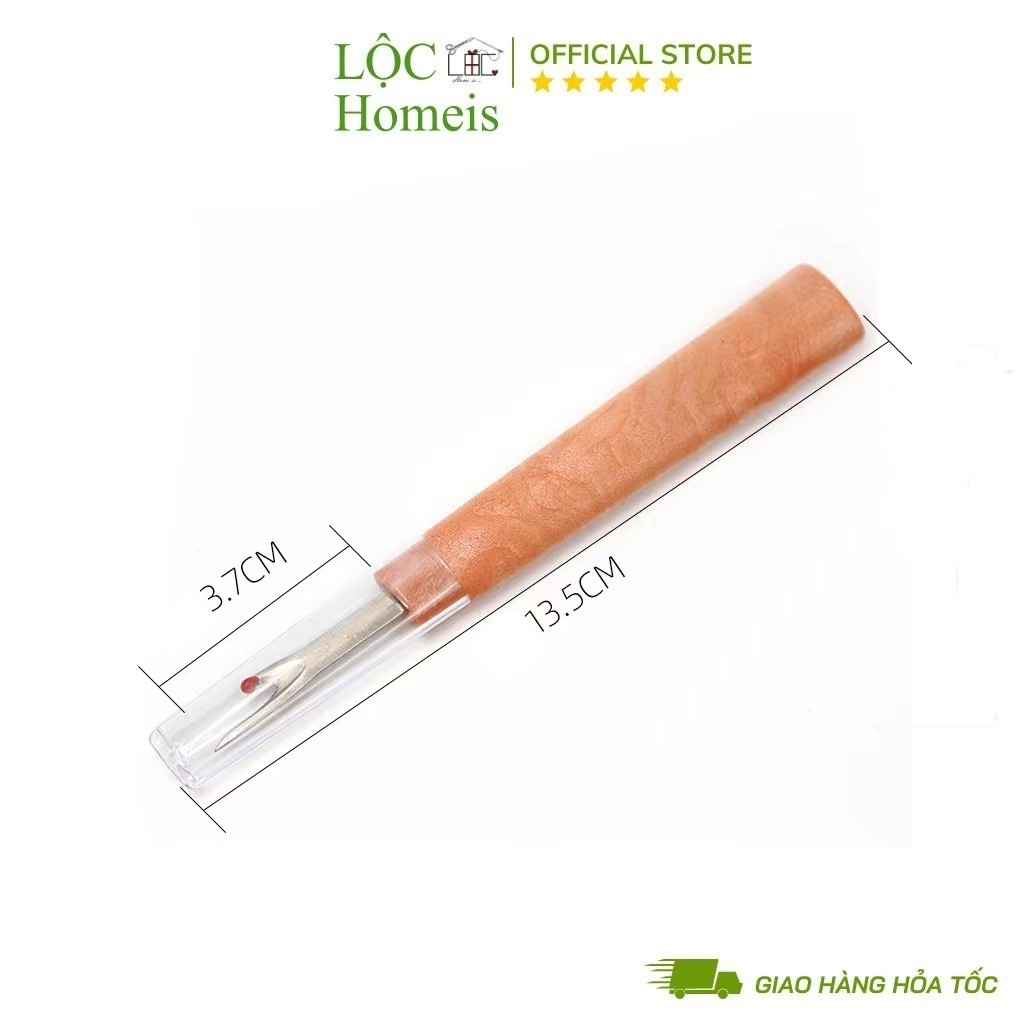 Dụng cụ rạch khuyết, gỡ chỉ, tháo chỉ cán giả gỗ - lộc homeis