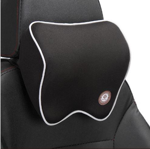Bộ 02 Gối tựa đầu xe hơi chất liệu cao su non hoạt tính cao cấp TOPMAX ( đen viền đỏ )