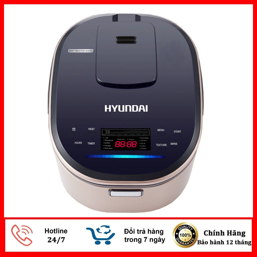 Nồi cơm điện cao tần hyundai hde 2200g dung tích 1.8l - hàng chính hãng bảo hành 12 tháng