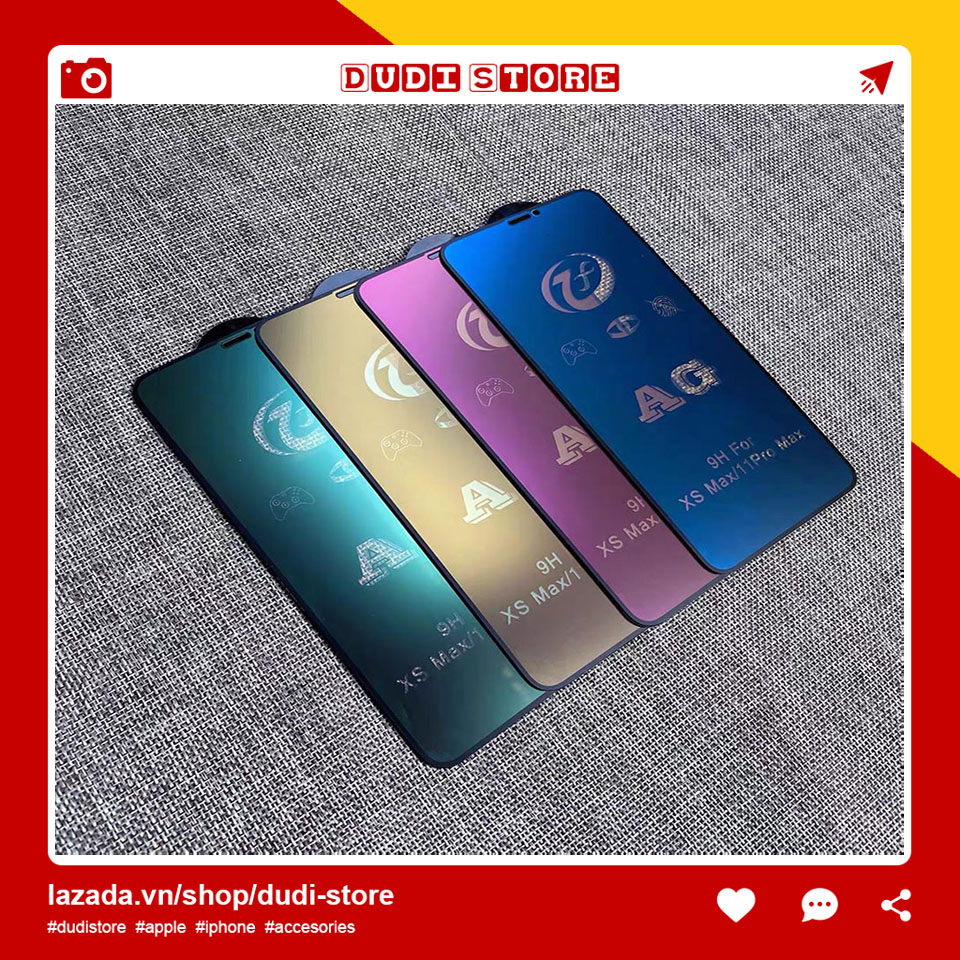 Kính Cường lực chống vân tay AG full màn dành cho điện thoại iphone 6 6 plus 6s 6s plus 7 7 plus 8 8 plus X Xs Xs Max 11 11 pro 11 pro max Dudi Store