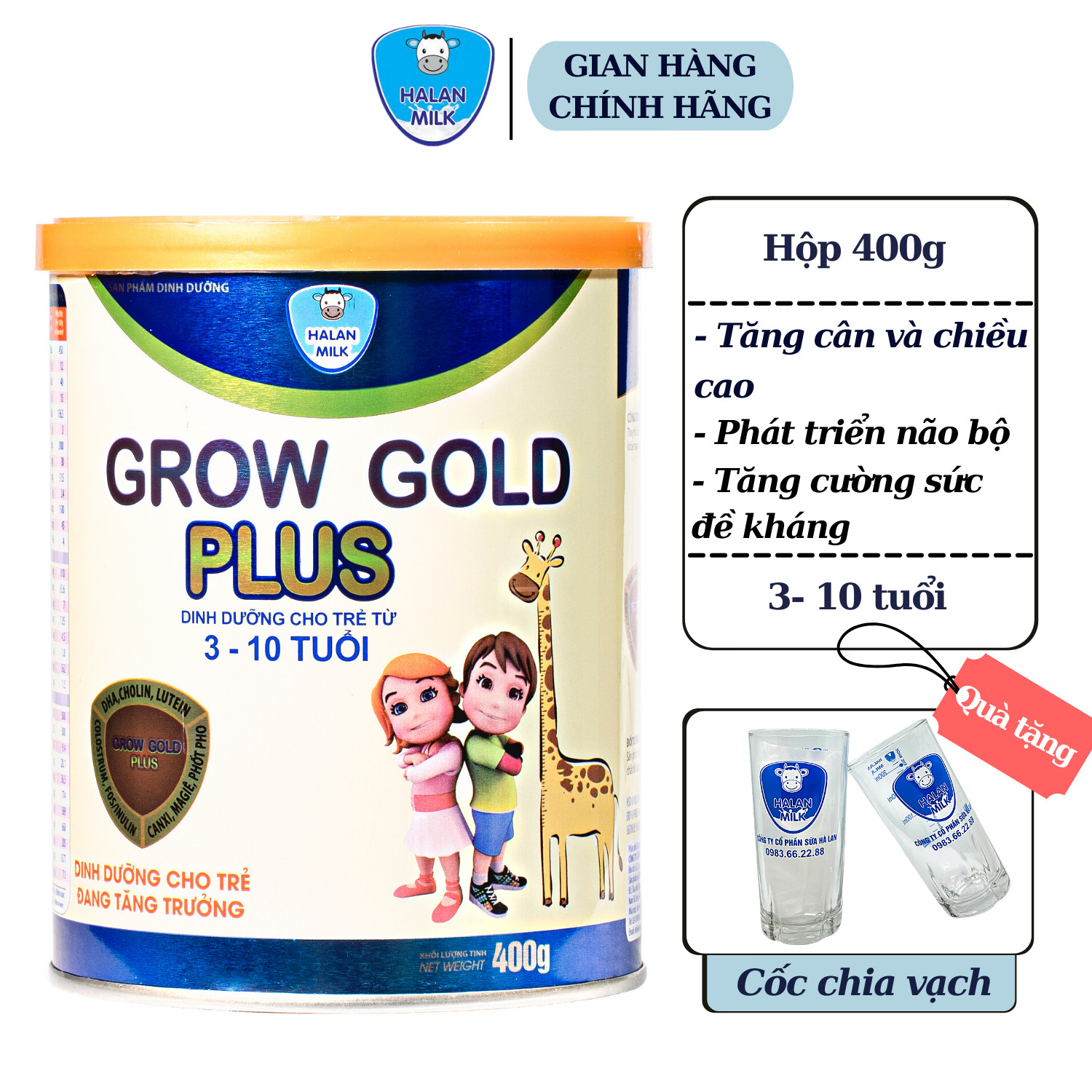 Sữa Grow Gold Plus 400g - giúp tăng chiều cao