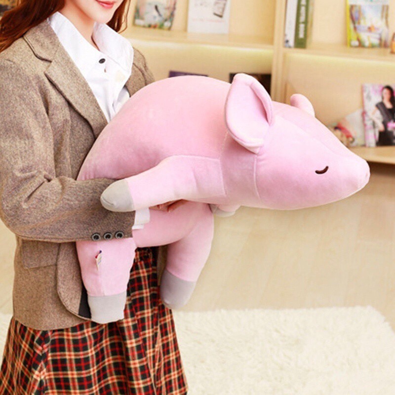 ĐỒ CHƠI CON HEO BÔNG GẤU BÔNG HEO LƯỜI LÔNG MỊN 50CM CHO BÉ