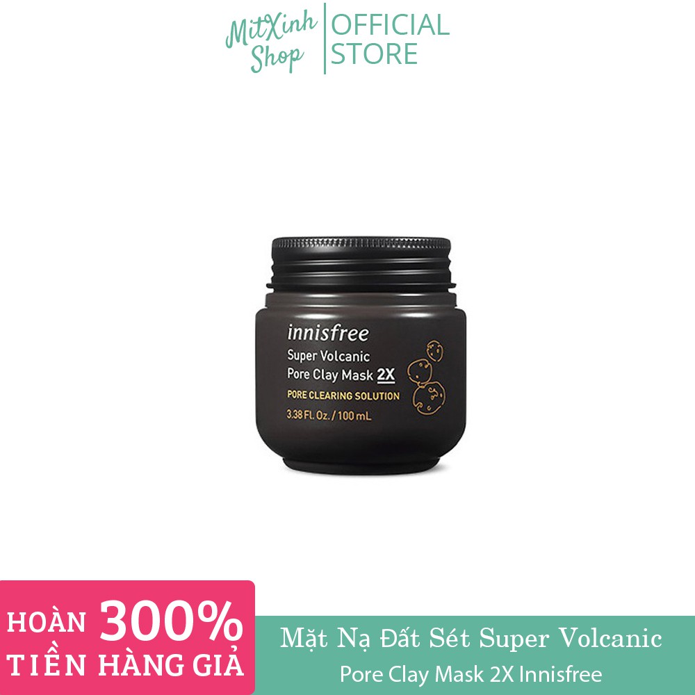 Mặt nạ đất sét - mặt nạ innisfree super volcanic pore clay mask 2x hàn quốc 100ml