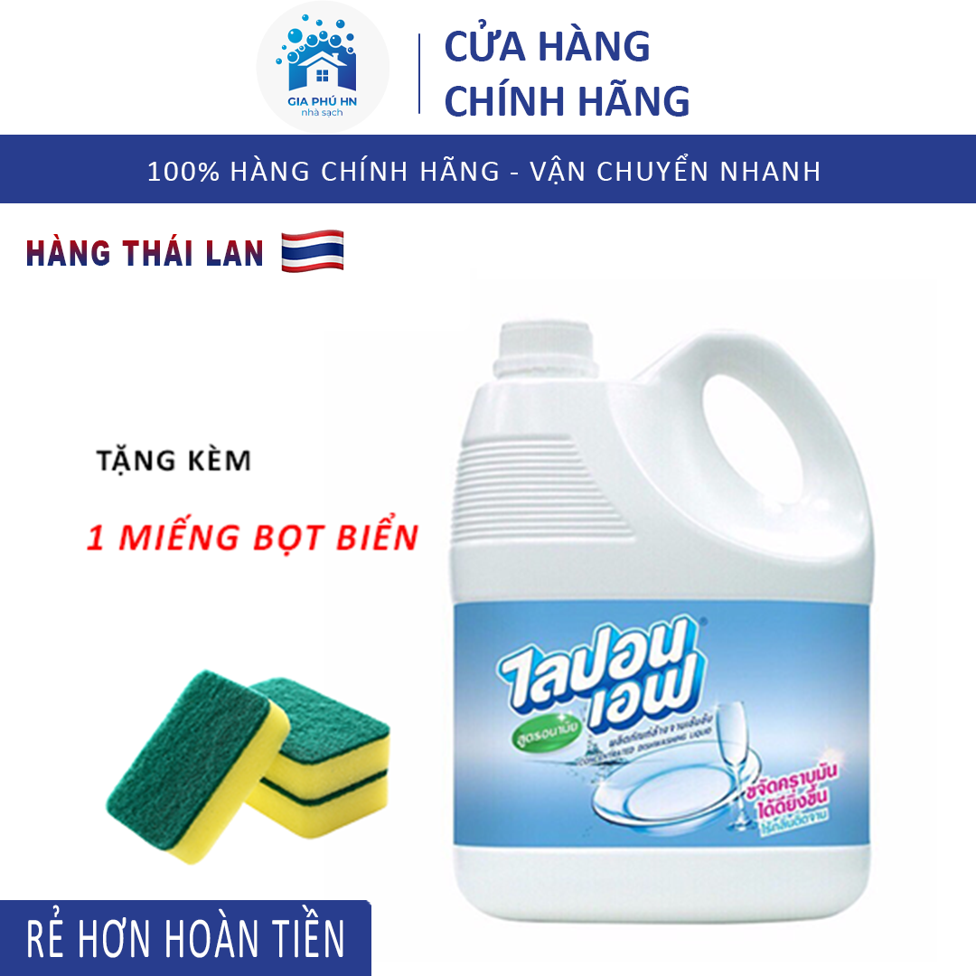 Nước rửa chén bát thái lan lipon can 3600ml siêu sạch hoàn toàn mới