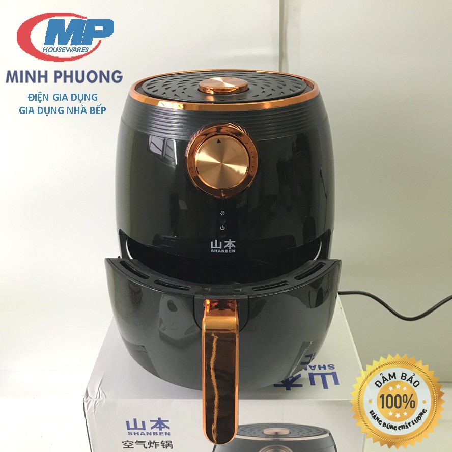 Bảo hành 12 tháng Nồi chiên không dầu nồi chiên không khí Shanben 7828 4.5 lít