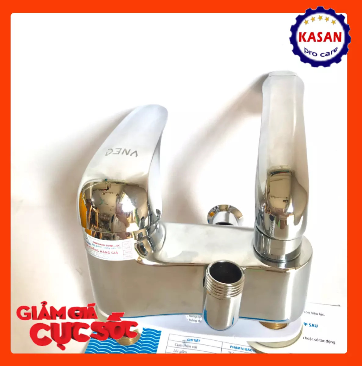 củ sen liền vòi Vnec, củ sen nóng lạnh, củ sen tắm nóng lạnh, vòi chậu liền sen nóng lạnh, bộ vòi sen tắng nóng lạnh đồng mạ crom