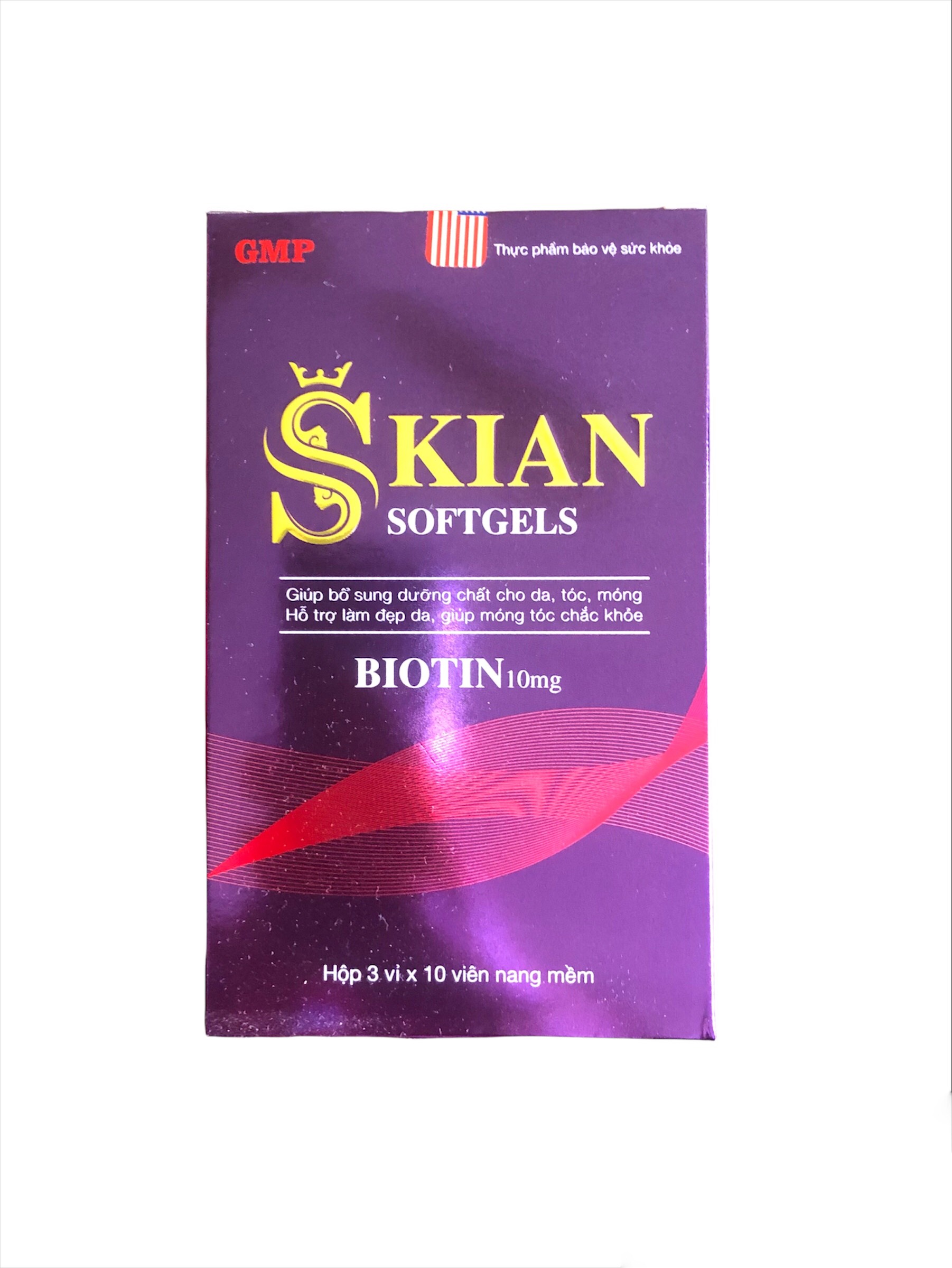 Viên uống L-Cystein và Biotin - Skian Softgel - 30 viên