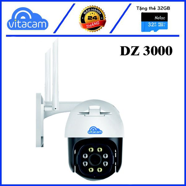 Camera ptz vitacam dz3000 - 3.0mpx độ phân giải 1296p ultra hd siêu nét tặng thẻ nhớ 32gb