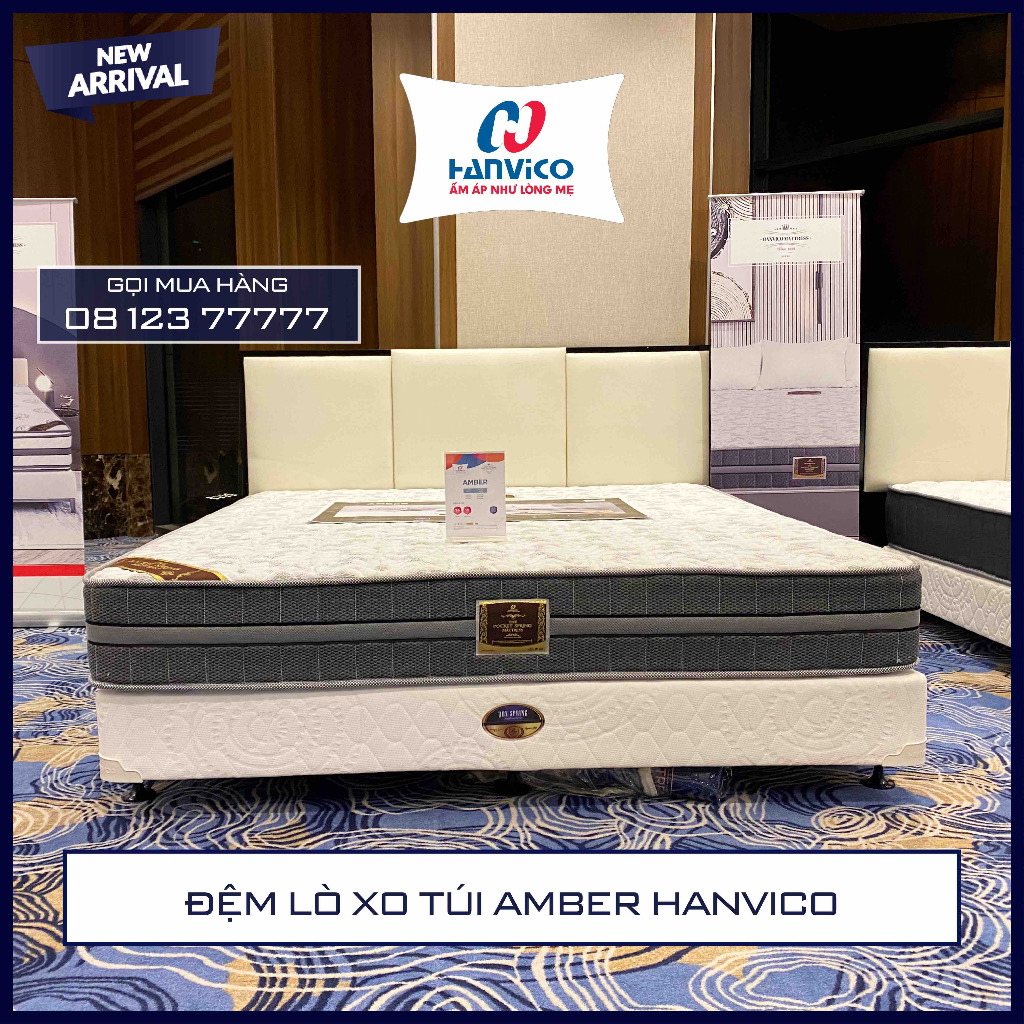 [FREE SHIP] ĐỆM LÒ XO HANVICO AMBER - Dày 26cm - HÀNG CHÍNH HÃNG