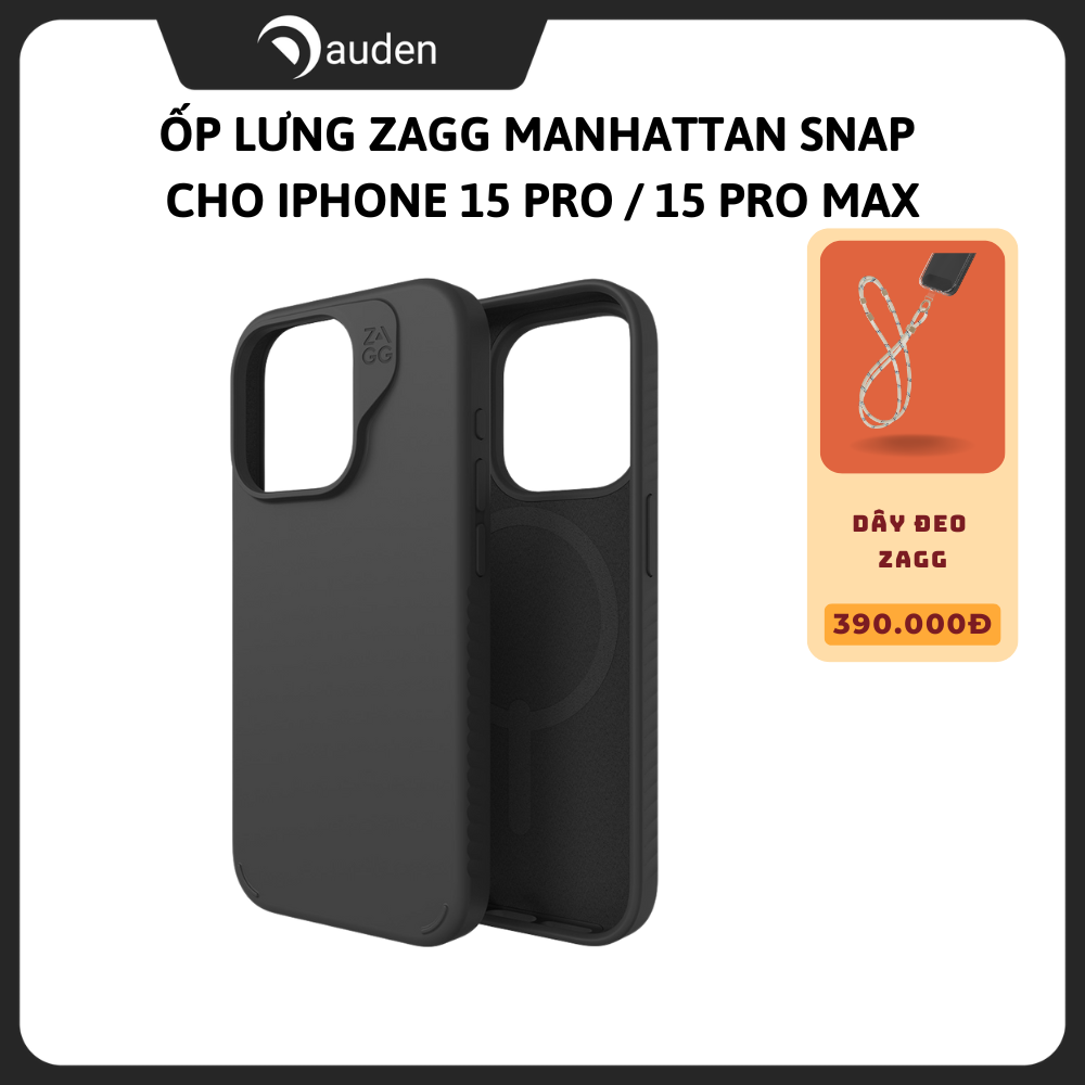 Ốp Lưng iPhone 15 ốp lưng Bảo Vệ ZAGG Manhattan Snap Cho iPhone 15 Pro / 15 Pro Max