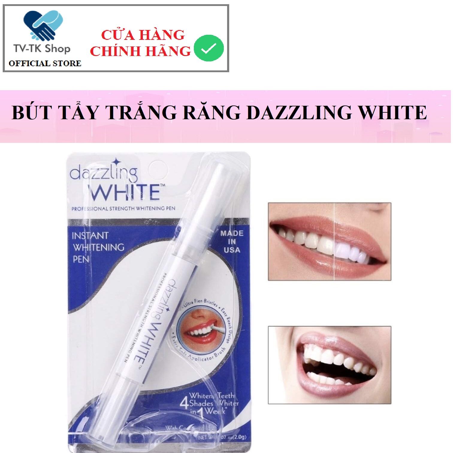 Bút Tẩy Trắng Răng Ố Vàng Răng Dazzling Whitening Pen - Mẫu mới