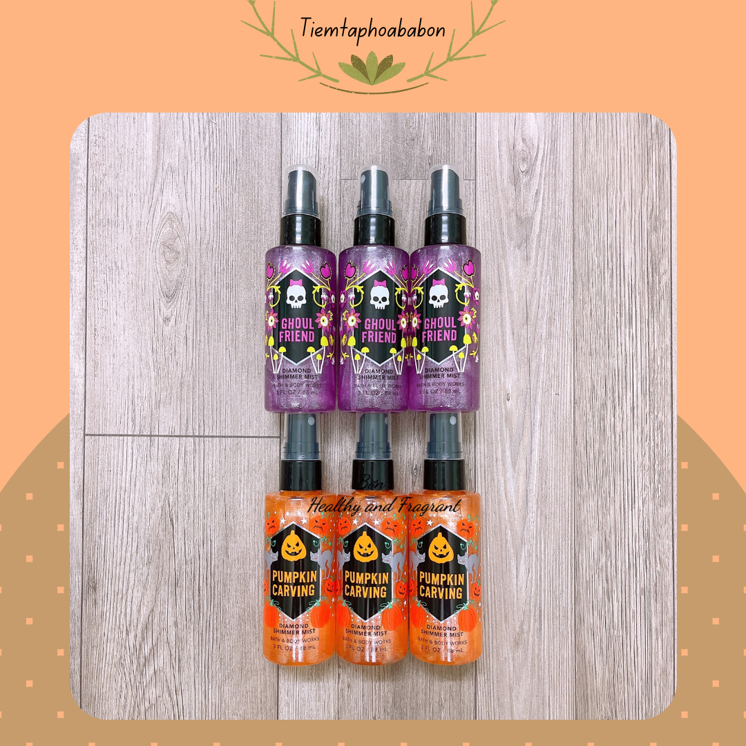 /Bill US - PART I/ Xịt thơm toàn thân có nhũ 🍊(body shimmer mist) 🍊Bath&Body Works 🍊 travel size 🍊88ml 🍊 nhiều mùi 🍊
