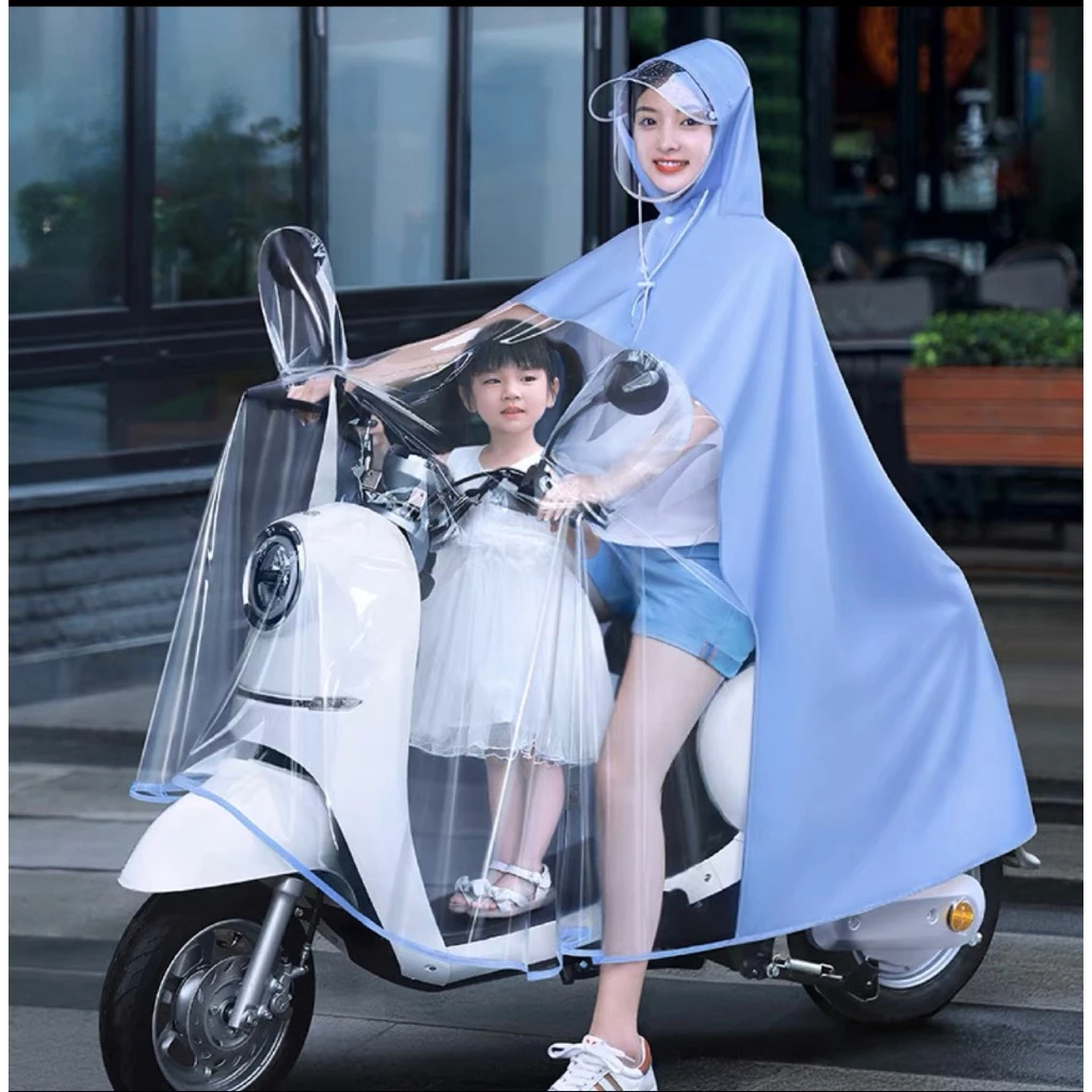 Batwing Raincoat with 1 Hat and Super Wide Transparent Goggles | Full-Body Anti-Splash Motorcycle Raincoat Giá 149,000 Đồng*Miễn phí vận chuyển
