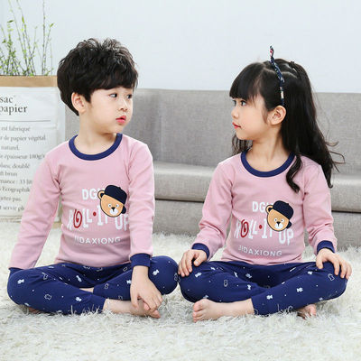 bộ quần áo thu đông mặc ở nhà cho bé trai và gái từ 3 - 10 tuổi in hình ngộ nghĩnh