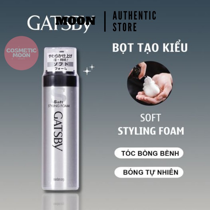 Keo bọt mềm tạo lọn nữ, kiểu và giữ nếp tóc nhật bản gatsby soft styling foam