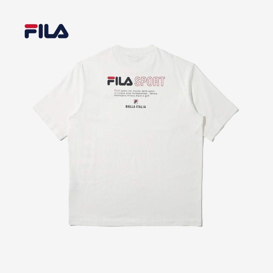 Áo thun thể thao fila heritage logo rs1 - fs2rsd2118x-owh -royal t&t
