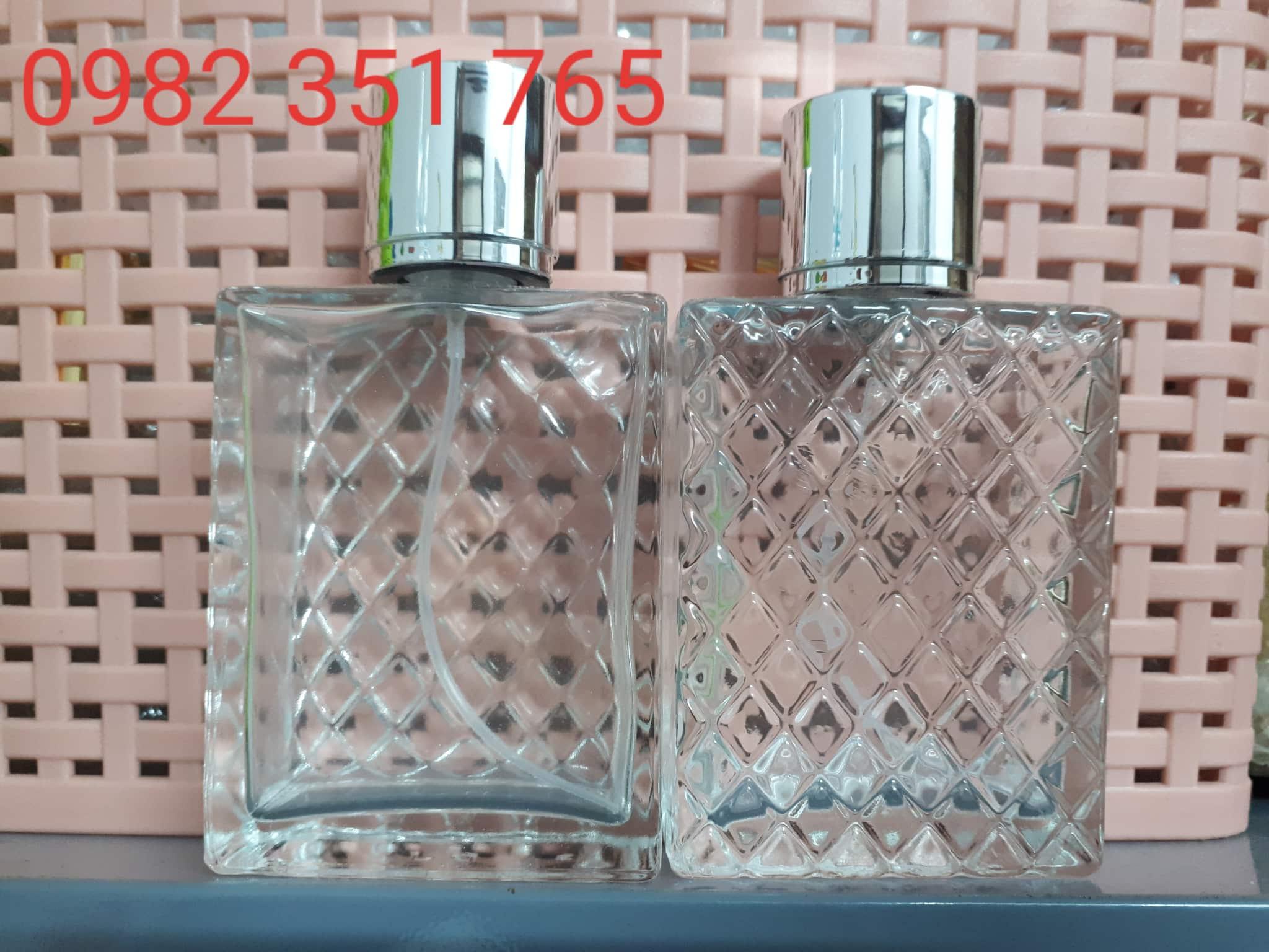 Lọ chiết nước hoa 100ml thủy tinh dạng xịt (Vỏ chiết nước hoa /Ống chiết nước hoa/Chai chiết nước hoa)