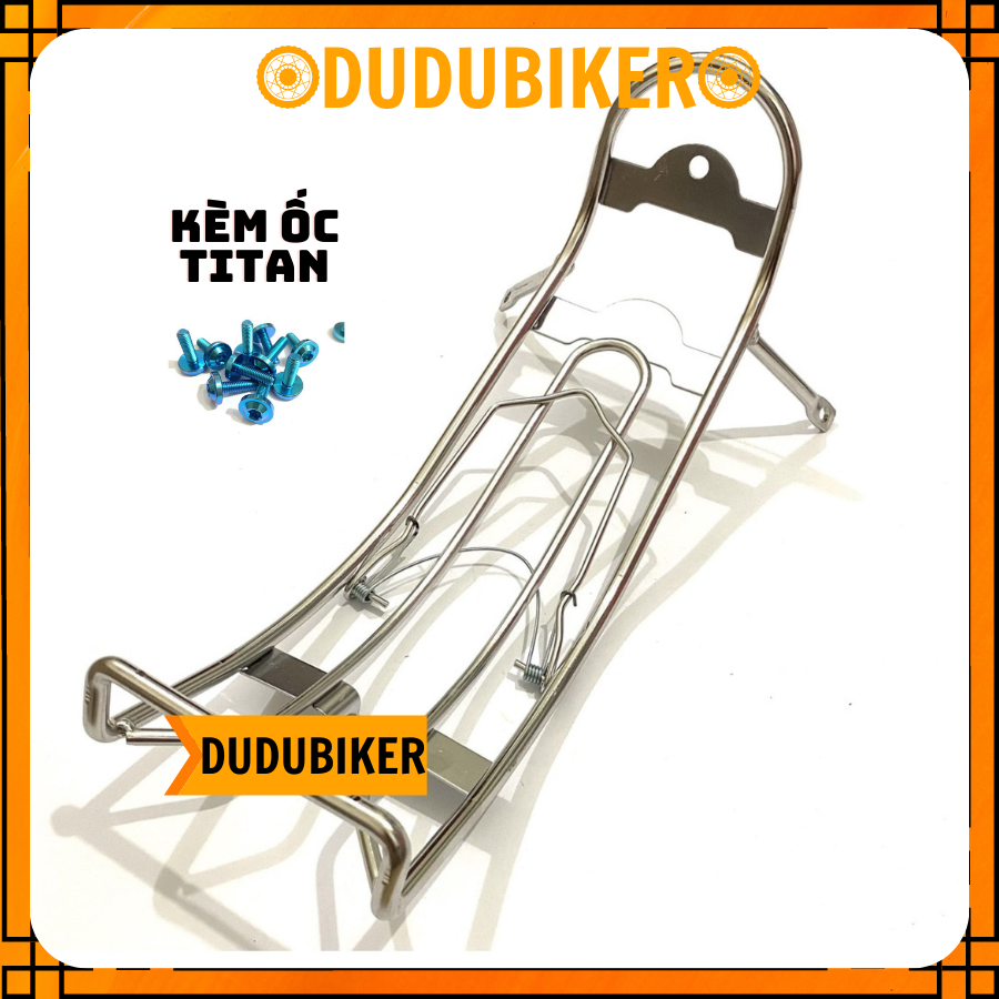 Baga chuối wave kèm ốc titan gr5  - Baga xuồng Spark Thái inox 304 gắn Wave Alpha các đời, Wave nhỏ, Wave ZX, Wave lớn, Wave RS, Wave 110cc, Wave 50cc dày 10 ly chắc chắn, bền đẹp