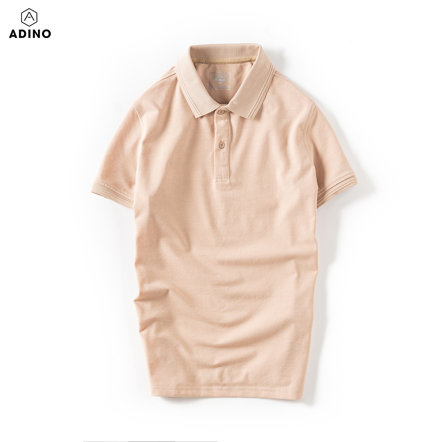 [Nhập LazXuHuong1- giảm 20k đơn 149k|Áo thun có cổ nam màu nâu phối viền chìm ADINO vải cotton polyester mềm dáng slimfit công sở hơi ôm trẻ trung AP87 - 9