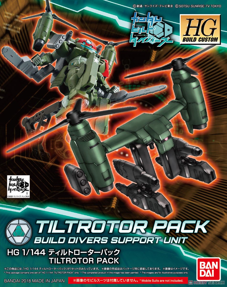 Bộ phụ kiện Đồ chơi lắp ráp Anime Nhật Bandai Gundam HGBC 037 Tiltrotor Pack Serie HG Build Custom