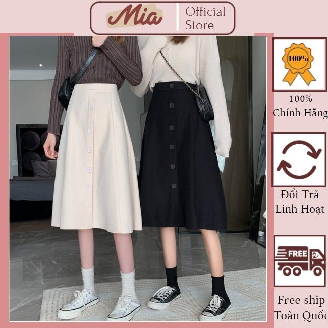 Chân váy dài midi, chân váy dài ulzzang phong cách hàn quốc - Mia Shore M300