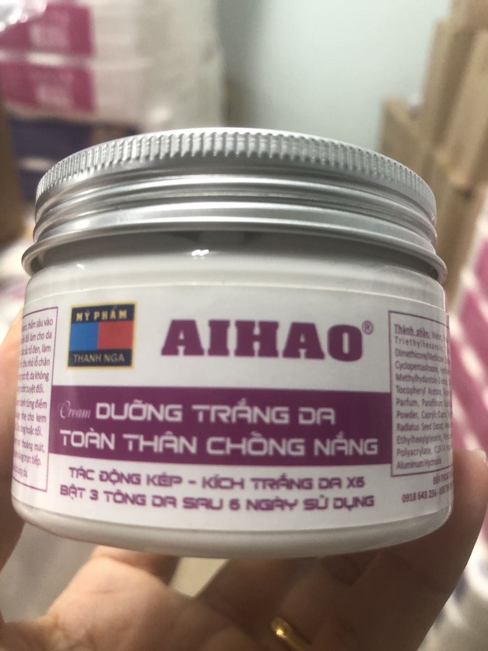 Kem Aihao dưỡng trắng da toàn thân chống nắng