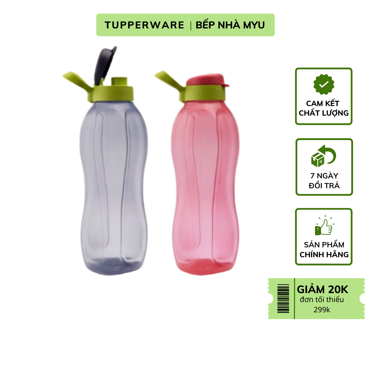 Bình nước Tupperware Eco bottle 1.5L