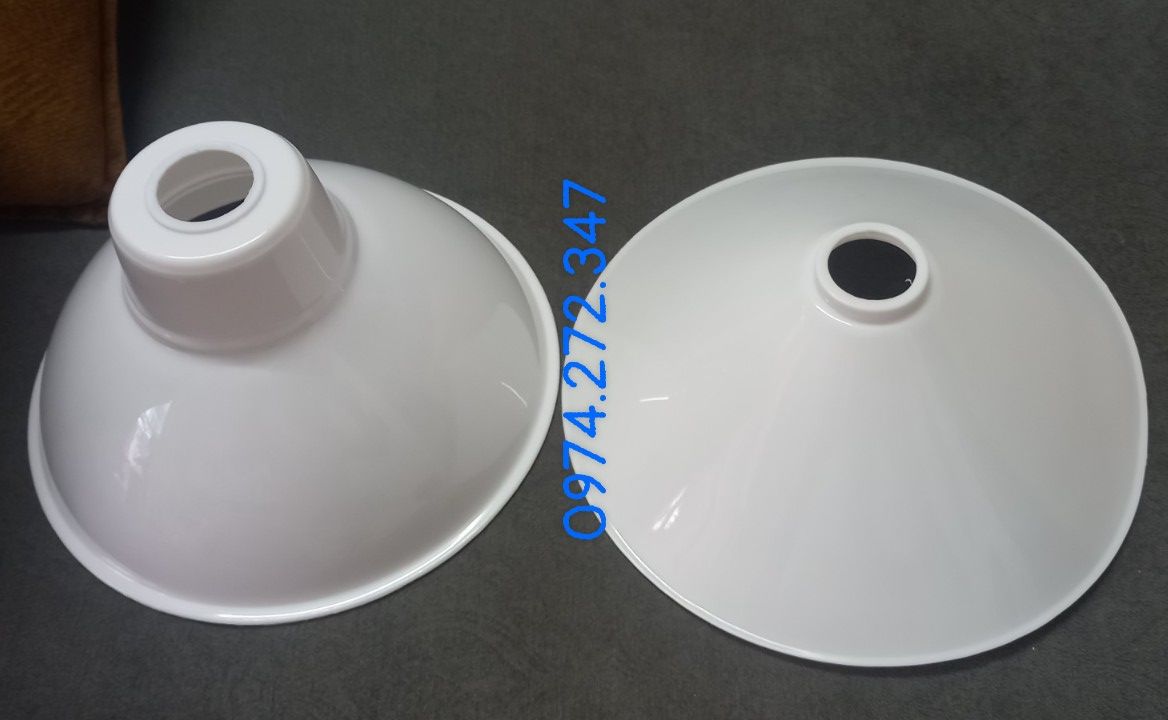 Chóa đèn nhựa - chao đèn nhựa hình tô - dĩa - Đuôi kính nước E27