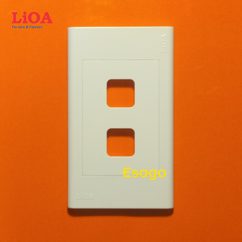 [HCM]Mặt 2 lỗ vuông với viền đơn trắng LiOA