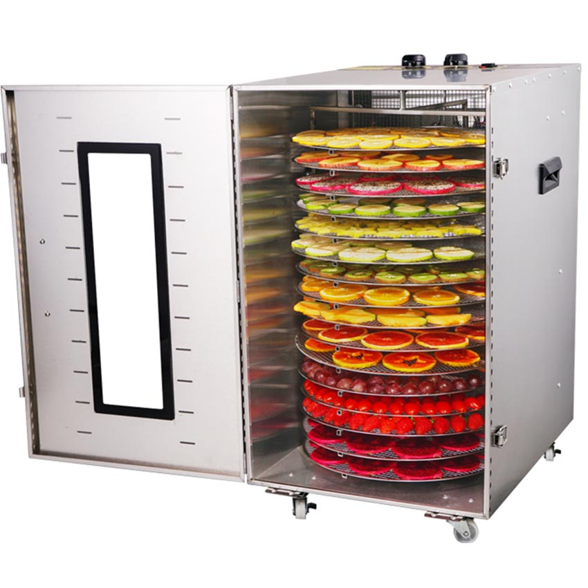 [Trả góp 0%]Máy sấy thực phẩm inox 16 khay dung tích lớn tự động xoay đảo chiều sấy sấy đều thực phẩm hoa quả bên trong công suất lớn 1500W hai quạt sấy thổi giúp quá trình sấy khô dễ dàng tích hợp thời gian hẹn giờ sấy tiện lợi - Dự kiến giao hàn