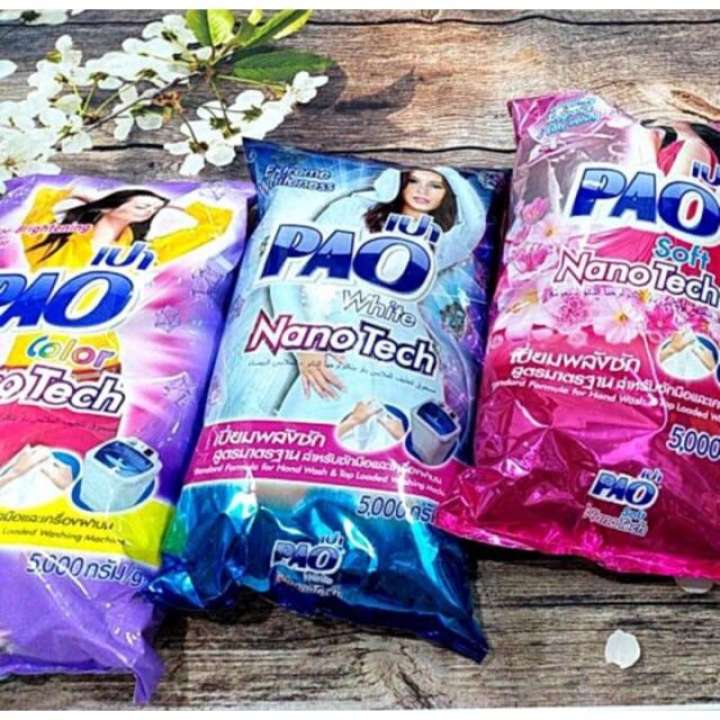 [HCM]Bột giặt pao Thái Lan nhập khẩu chính hãng 5kg (Màu Xanh)