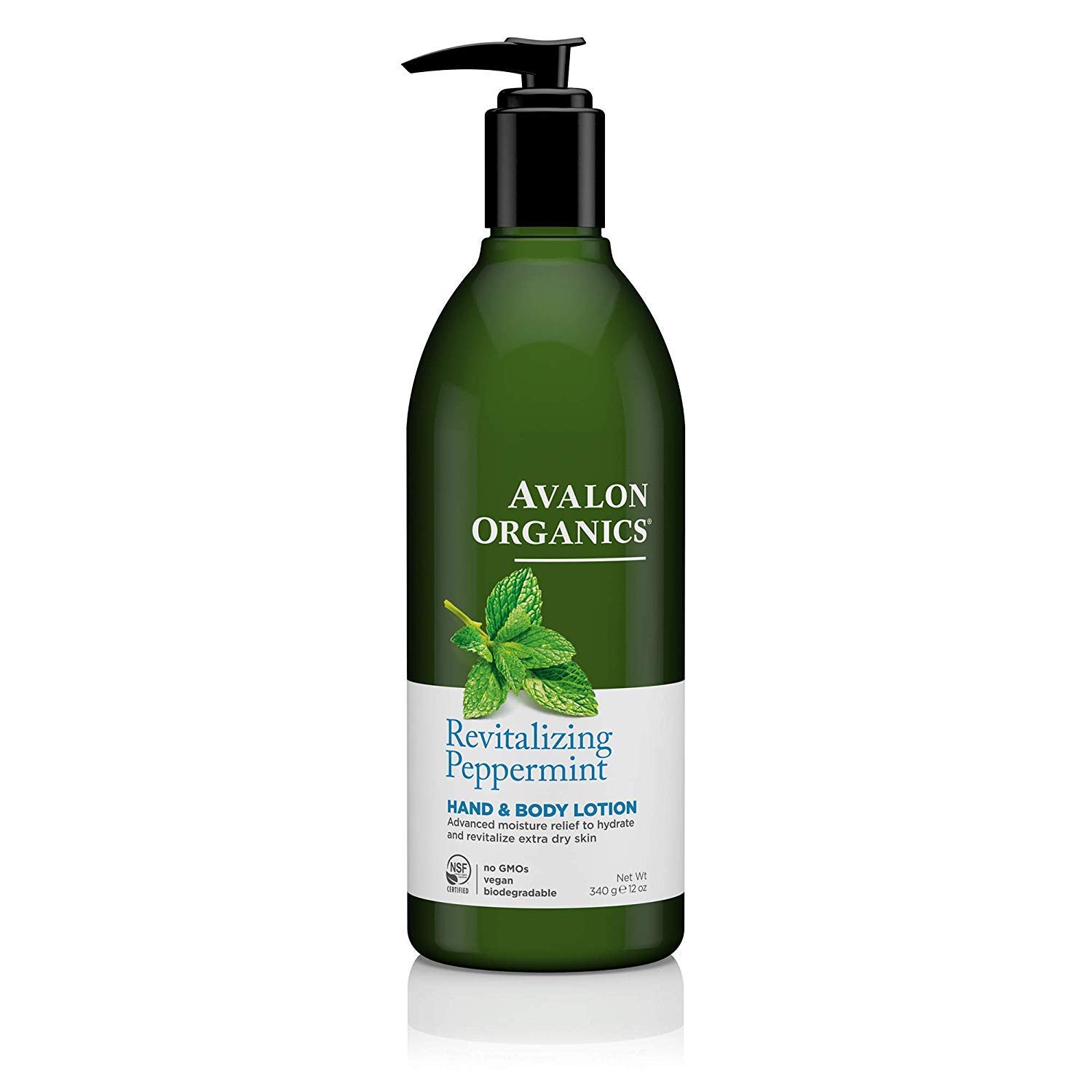 Dưỡng thể bạc hà dưỡng ẩm cơ thể & tay Avalon Organics Hand & Body Lotion Revitalizing Peppermint 340g