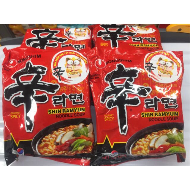 Combo 5 gói mì shin ramen 120g