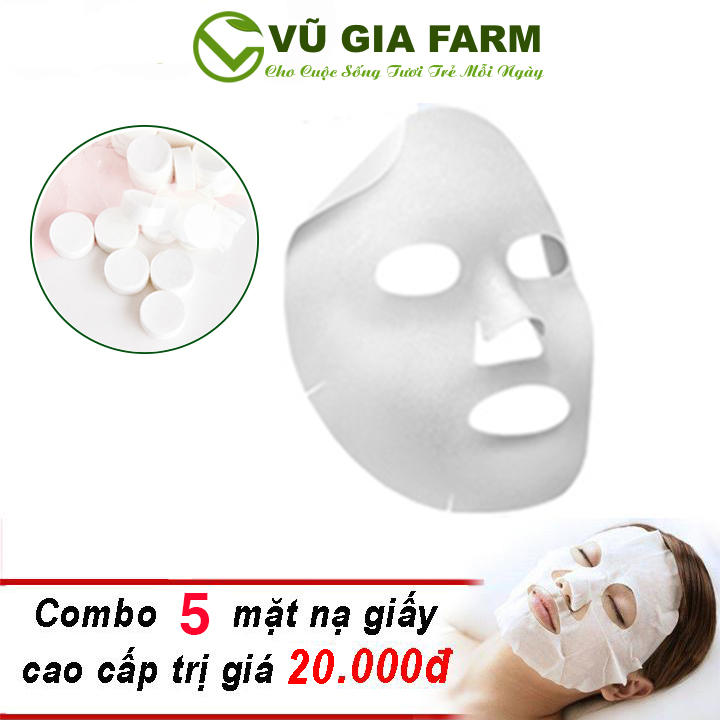 Combo 5 mặt nạ giấy viên nén cao cấp đắp mặt nạ dưỡng da