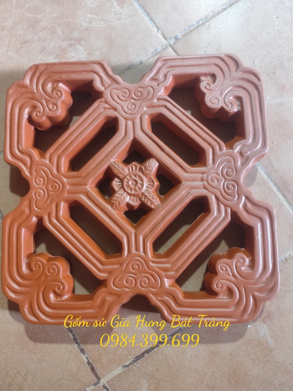Gạch thông gió, gạch hoa, gạch bông, gạch thông gió gốm bát tràng, gạch thông gió chữ thọ