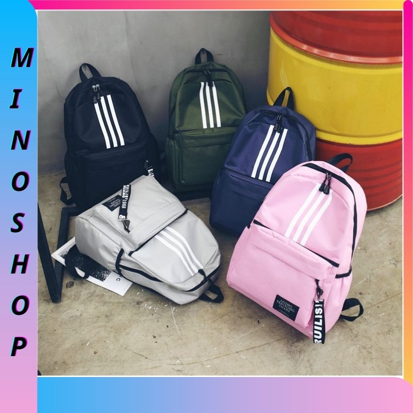 Balo đi học du lịch thời trang vải bố phong cách hàn quốc nam nữ bl03 minoka shop