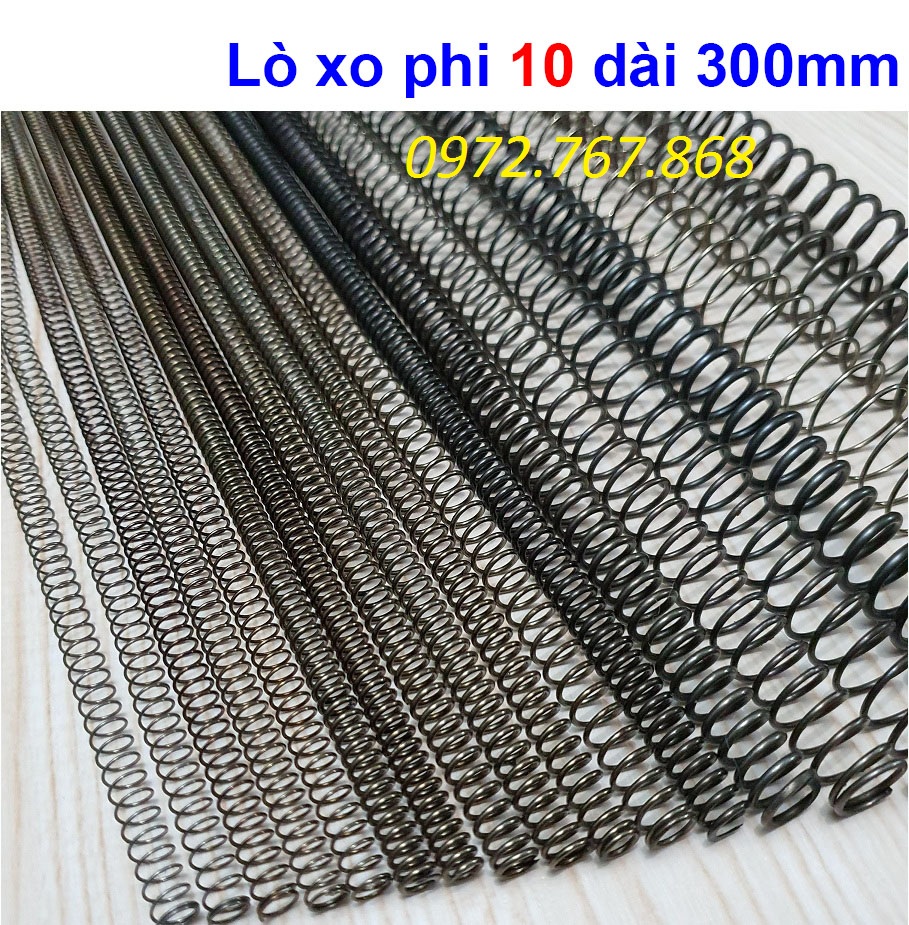 [5 cái] Lò xo nén phi 10mm dài 300mm