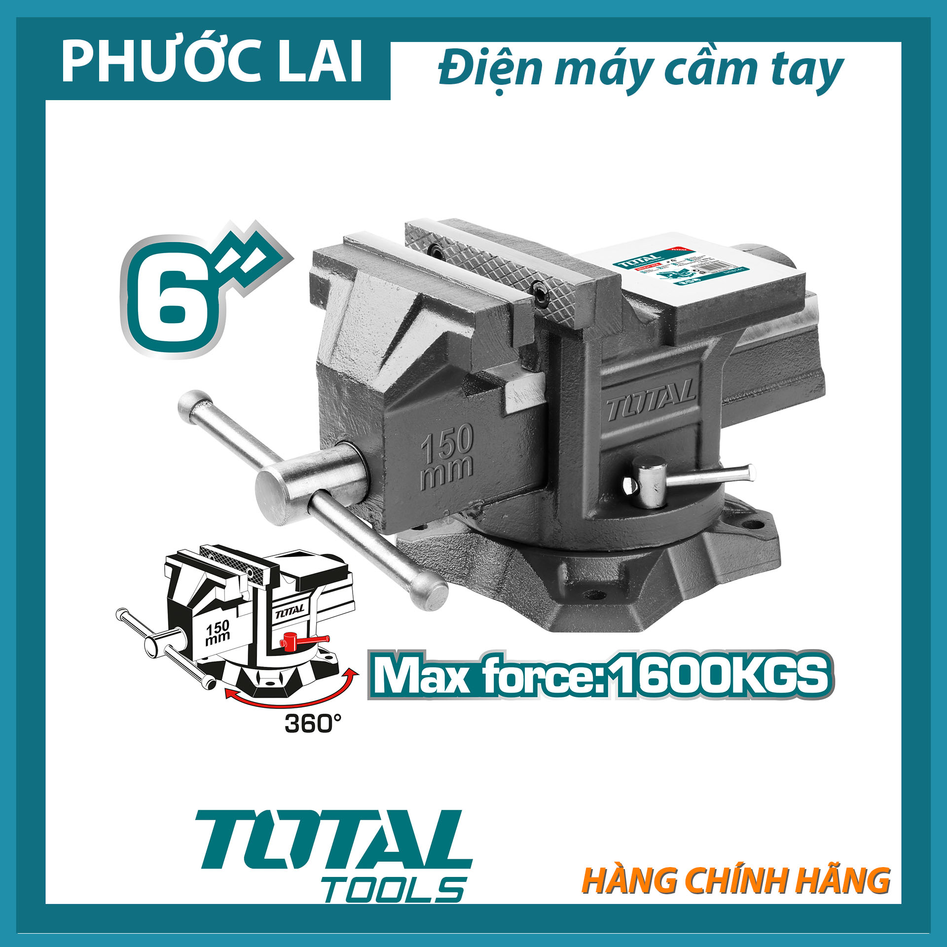 Êtô kẹp 6" total tht6166